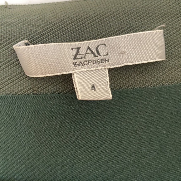 ZAC by ZAC POSEN Olive Fitted Dress With Notched Bust - Picture 3 of 6